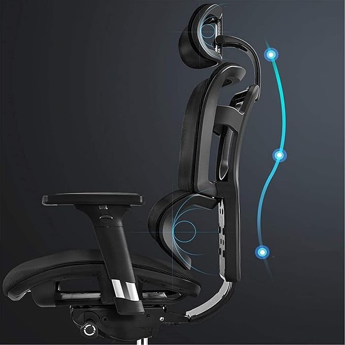 Office Chair Ergonomic Computer Chair Office Chair Home Gaming Gaming Chair Comfortable Sedentary Backrest Boss Swivel Chair Chair (Color : Black Size : One Size) Needed