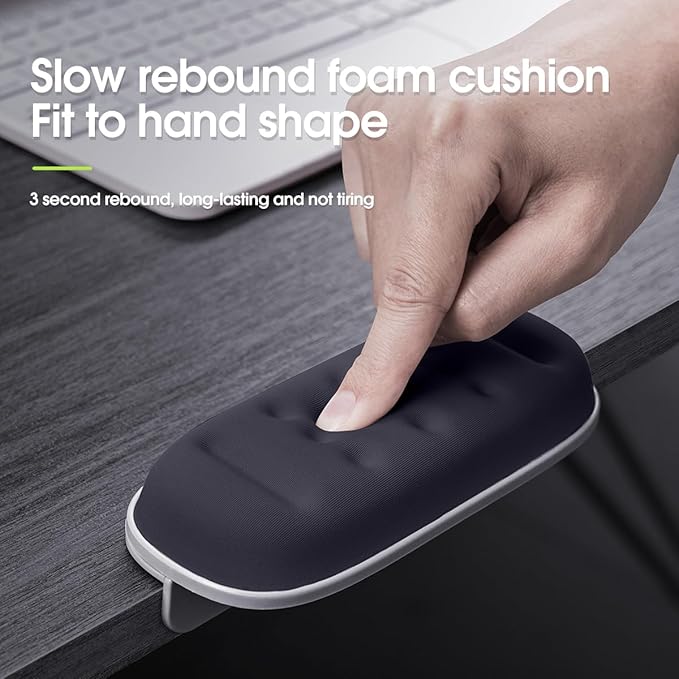 Ergonomic Keyboard Wrist Rest pad Elbow pad Mouse pad Support The Desk Edge Cushion Relieve The Pressure on The Wrist and Elbow Suitable for Office Work Learning Painting and Games (Black)