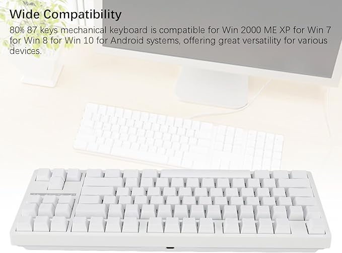 Yoidesu Gaming Keyboard 2.4G / BT3.0 5.0/Type C Wired Mechanical Keyboard RGB Backlit 87 Keys Red Switch Computer Keyboard
