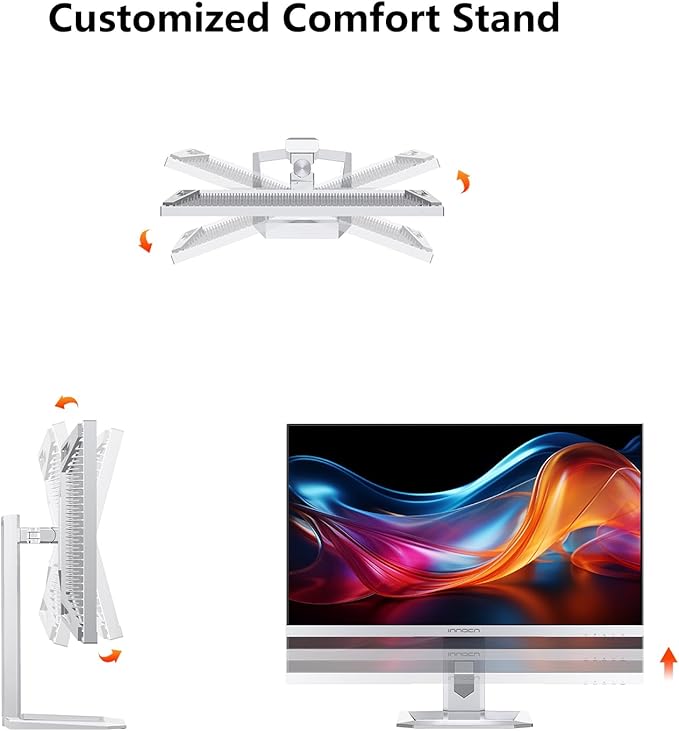 INNOCN 32 Mini LED 4K UHD 3840 x 2160 Computer Gaming Monitor 144Hz 1ms IPS HDR1000 HDMI 2.1 Monitor 99% DCI-P3 USB Type-C Connectivity Pivot/Height Adjustable Stand - 32M2V