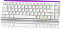 MageGee AIR68 Wireless Hall Effect Gaming Keyboard 60% RGB Magnetic Switch Keyboard with Rapid Trigger Adjustable Actuation 8KHz Polling Rate 0.01mm RT Accuracy 6000mAh Hot-Swap (White)