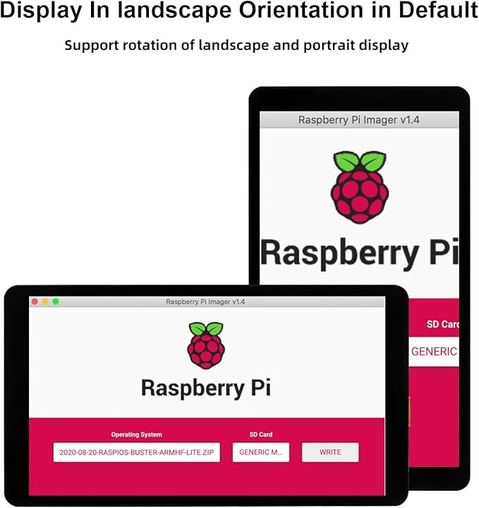 5.5 Inch Touchscreen Monitor for Raspberry Pi LCD Display 1920 * 1080 for Pi RPi 5/4/4B/3B+/3A+ HDMI Support Windows Horizontal Display in Default