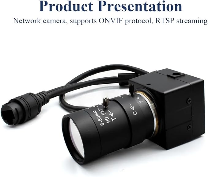 Upgrade 1080P POE Mini IP Industrial Camera 50mm Varifocal Manual Zoom Lens 2 4MP Security Surveillance Camera