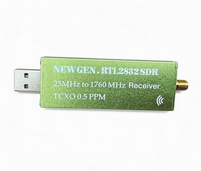 RTL-SDR RTL2832U R820T 1PPM TCXO HF BiasT SMA Software Defined Radio 25MHZ TO1760MHZ (Green)