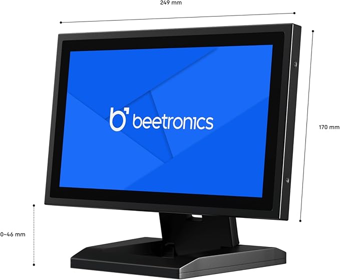 Beetronics 10 Inch Touchscreen Monitor | Full HD 1080p | 10TS7M – Industrial-Grade Professional 10-Point Multi Touch Display for PC Mac Linux – HDMI DisplayPort USB-C VGA Inputs