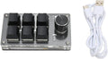 Mechanical Gaming Keypad Universal Acrylic 6 Keys Programmable Keypad Macro Keyboard Switch Tester for Gaming Media