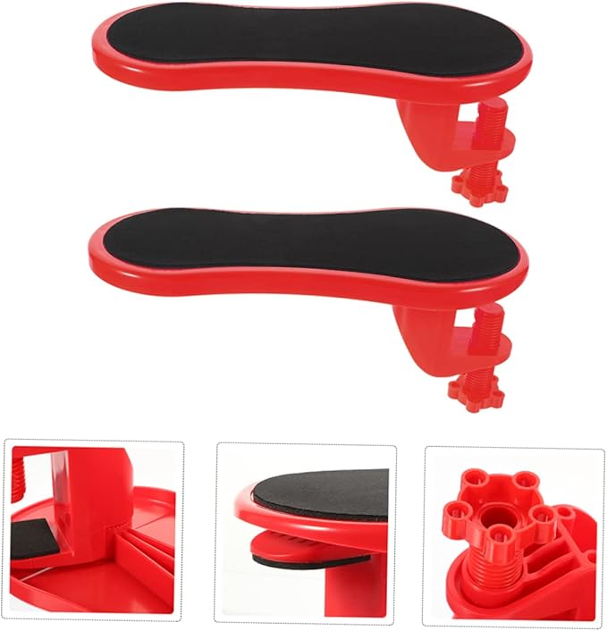 2Pcs Ergonomic Desk Arm Rest Support for Elbow and Wrist Comfort Soft Fabric Mouse Pad with Wrist Rest Office Desk Accessory for and Home Office Use
