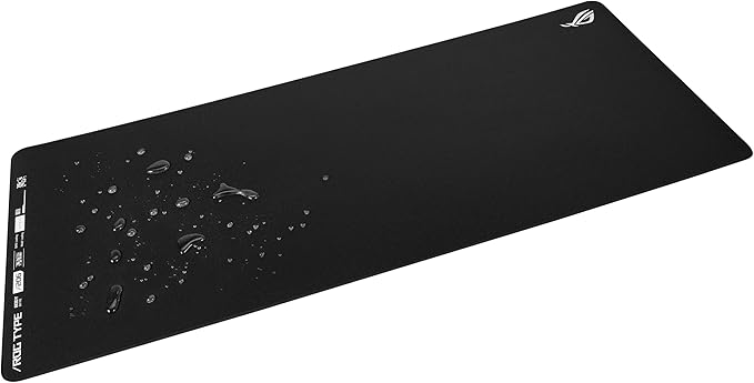 ASUS ROG Hone Ace XXL Gaming Mouse Pad – 35.4” x 15.7 (XXL Size) Extra-Cushioning Table-Sized for Wide Smooth Glide and Control Water/Oil/Dust-Resistant Extra-Soft Non-Slip Rubber Base - Black