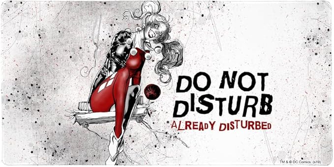 Harley Quinn Already Disturbed Large Gaming Mouse Pad Desk Mat with Stitched Edges Non-Slip Base for Gamer Home and Office 31.5 x 15.7