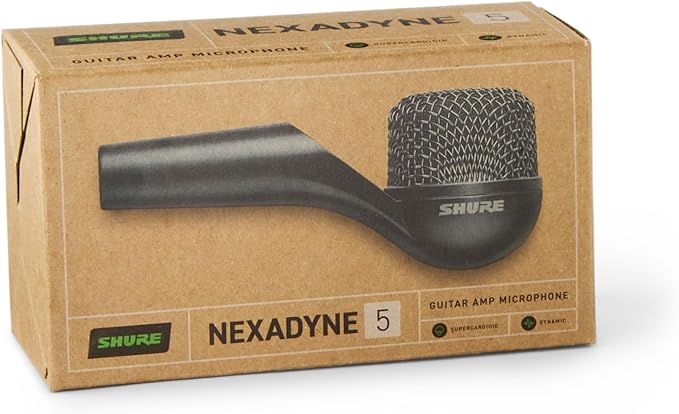 Shure Nexadyne 5 Guitar Amp Microphone with Revonic Technology - Supercardioid Dynamic Mic for Pro Amplification Enhanced Signal Clarity &amp Noise Reduction Dual-Engine Transducers (NXN5)