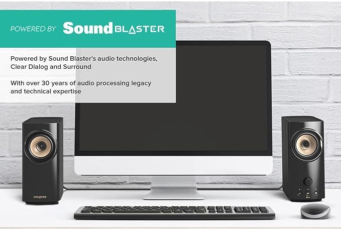 Creative Labs T60 Compact 2.0 Desktop Speaker System Black