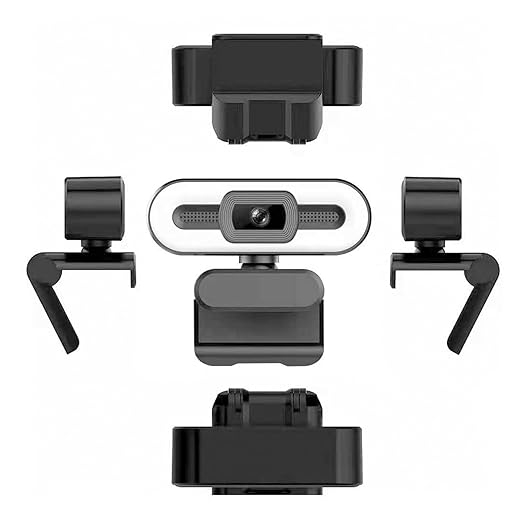 Diydeg 4K Webcam for PC Auto Beauty Camera with Microphone Cover Super Bright Fill Light USB Computer Web Camera for Video Calling Conferencing Zoom Online Classes