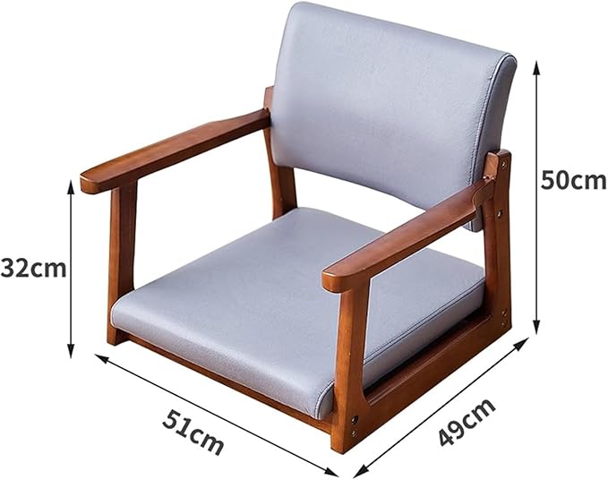 ELEFOCUS Meditation Chair with Back Support Japanese Floor Chair Back Jack for The Floor Tatami Seats for Living Room Bedroom(Color4)