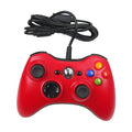 Jaclech USB Wired Vibration Gamepad for Xbox 360 Console and for Windows 10 8 7 PC (Red)