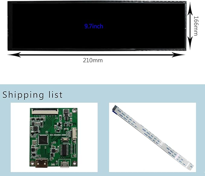 VSDISPLAY 8.8 8.8 Inch 1920X480 LCD Screen HSD088IPW1-A00 with to Mipi LCD Controller Board VS-HSD088