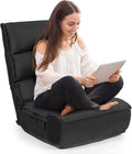 S AFSTAR Folding Floor Chair Floor Gaming Chair with 5-Position Adjustable Headrest &amp 4-Position Backrest Side Pocket &amp Thicken Cushion Padded Floor Seat Lazy Chair for Living Room Bedroom
