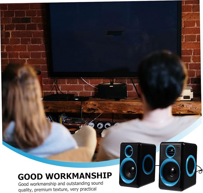 Veemoon Mini USB 2.0 Desktop Computer Speakers Compact Mini Speaker for Laptop and Pc Dc 5v Powered Multimedia Sound Box for Home and Office Use
