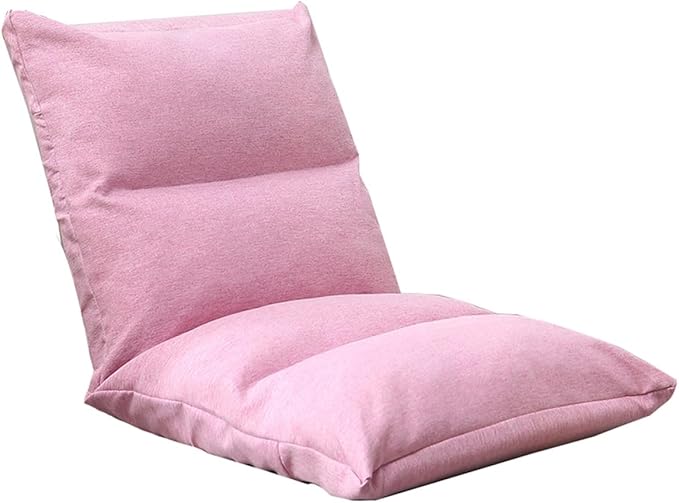 GIZNXBA Adjustable Floor Video Gaming Chair with 6-Position Folding Floor Sofa Chair Lounger Folding Sleeper Bed Couch Recliner Lazy Sofa Lounger for TV Reading Relaxing(/Pink)