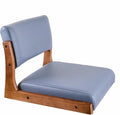 ELEFOCUS Portable Tatami Meditation Chair for Floor Lightweight Legless Reading Gaming and Relaxing - Ideal Living Room(Blue Tech FabricWalnut)