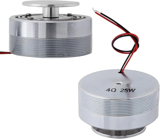 1Pcs 50MM 2Inch Full Range Resonance Speaker with Powerful Vibration Bass for Computer Laptop Smartphone Audio Playback Steel Color Compact Design (4Ω 25W)