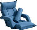Folding Floor Gaming Chair 5-Poistion Cushioned Adjustable Floor Lazy Sofa Chair W/Breathable Cottonfor Reading Gaming MeditatingA