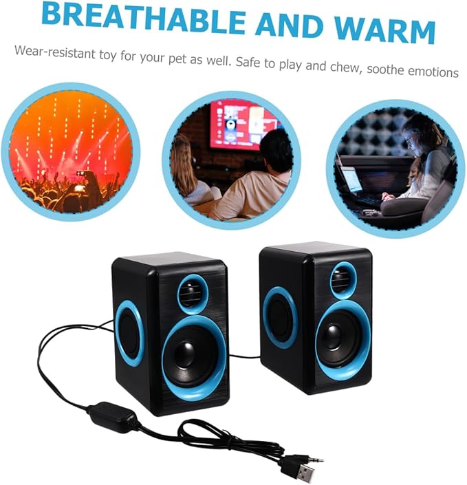 Mini USB 2.0 Loudspeaker Box for Desktop Laptop Pc Compact Surround Sound Computer Speaker with Dc5v Power Portable Mini Speaker for Home Office Use