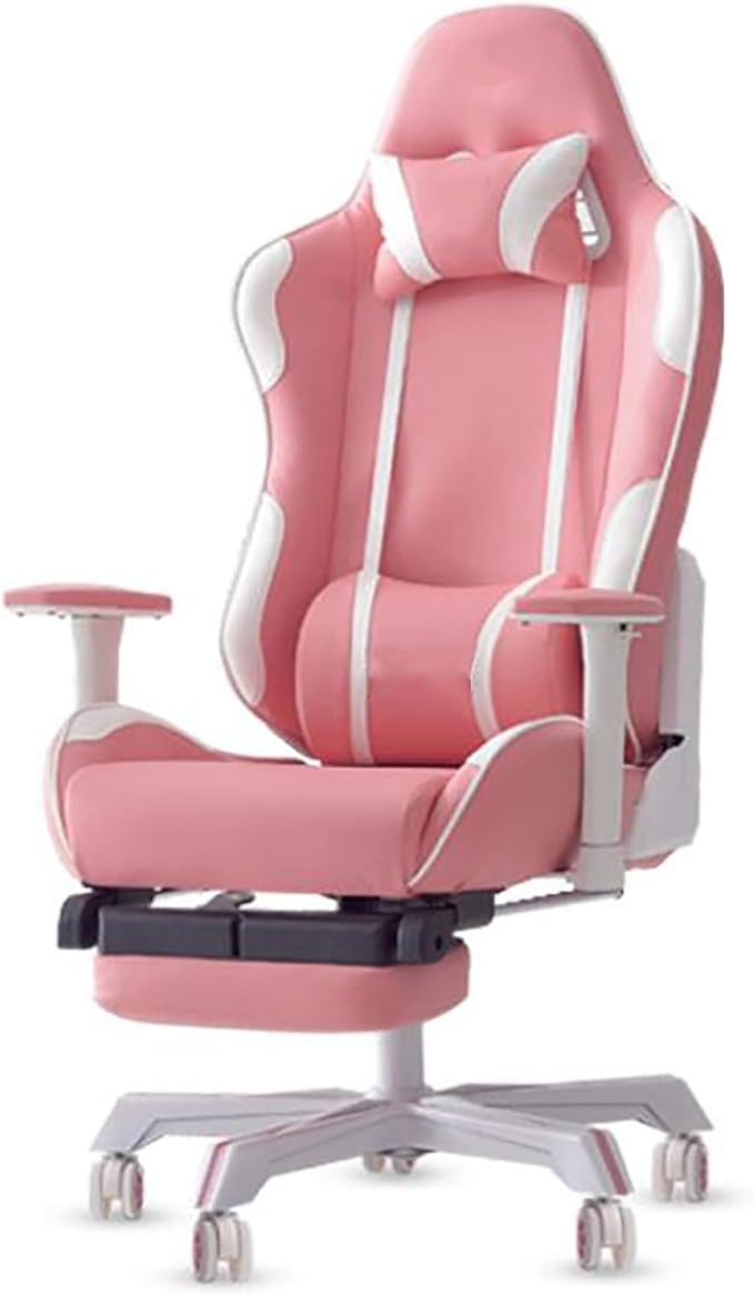 Office Chair Gaming Chair Computer Chair High Back Adjustable E-Sports Swivel Chair ReclinerRacing Office Computer Chair Andrgonomic Desk Chair with Lumbar PillowPU Leather Gaming Chair wi