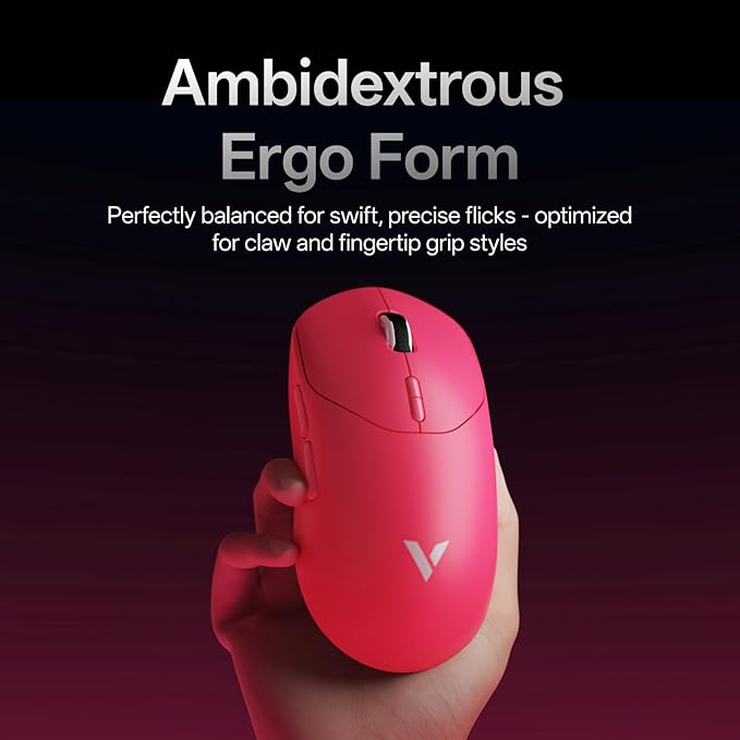 Rapoo VT2 MAX Wireless Gaming Mouse True 8K Wireless Polling Rate 53g Lightweight Up to 750 Hr Battery Nordic nRF54L15 MCU 120-Million Optical Switch 10 Programmable Buttons Macro Enabled