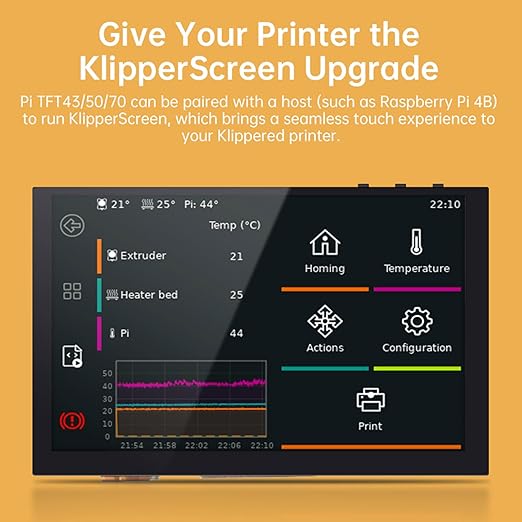 BIGTREETECH Upgrade PITFT50 V2.1 Graphic Smart Display DSI Interface 5 inch LCD Touch Screen Suitable for Raspberry-Pi