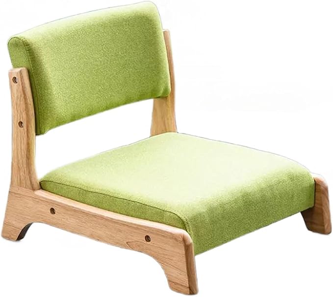 ELEFOCUS Window Floor Chair Fabric Cushion Lazy Tatami Legless Chair Back Support Living Room 45X50X43CM(A)