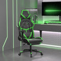 Ergonomic Gaming Chair with Adjustable Height Lumbar Support Swivel Function Footrest for Office Desk Game Room