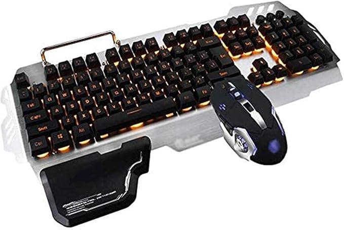 zhanghong Gaming Keyboard and Mouse Set Backlit Gaming Keyboard Breathing Backlit Mouse Gaming Keyboard Mouse Combo