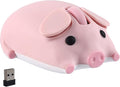Wireless Bluetooth Mouse Cute Animal Pig Shape 2.4G &amp Bluetooth Dual Mode Computer Mice with USB Receiver Portable Compact 1200DPI Optical Cordless Mouse for Laptop iPad PC Chromebook Kids Gift (P