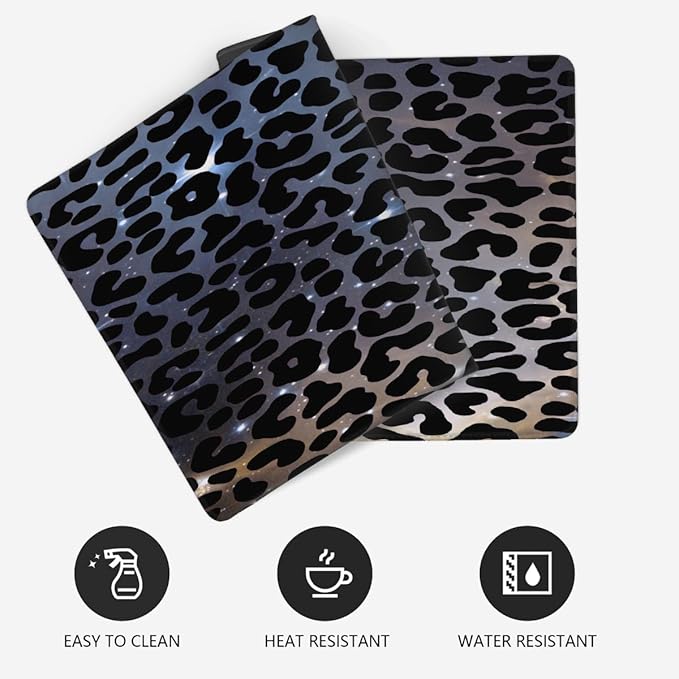Galaxy Universe Leopard Cheetah Large Mouse Pad Gaming Mousepad Desk Mat for Desktop Computer Keyboard Waterproof Mouse Mat Desk Pad with Non-Slip Base for Game School Office Home 35.4 x 15.7