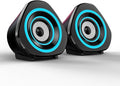 Tyenaza PC Computer Speakers Home Speaker Set Laptop Speakers USB Powered Sound Box with RGB Atmospheric Lights (Blue Light)