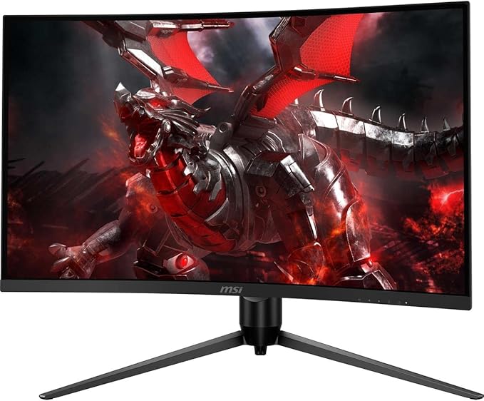 msi MAG27C6F 27-inch 1920 x 1080 (FHD) Rapid VA Gaming Monitor 180Hz Adaptive Sync 0.5ms HDMI Display-Port VESA Mountable Tilt