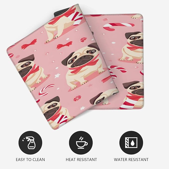 Pink Animal Puppy Dog Large Mouse Pad Gaming Mousepad Desk Mat for Desktop Computer Keyboard Waterproof Mouse Mat Desk Pad with Non-Slip Base for Game School Office Home 35.4 x 15.7