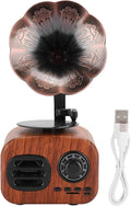 Heayzoki Retro Bluetooth Speaker Portable Walnut Radio Mini Loudspeaker Music Player for Desktop Laptop Walnut