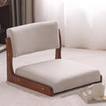 Floor Chair with Back Support for Adults Wood Floor Gaming Chair Video Game Chairs Lounger Japanese Floor Chair Meditation Floor Seat for Bay Window Living Room(/BeigeStyle 1)