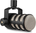 RØDE PodMic Cardioid Dynamic Broadcast Microphone with Integrated Swing Mount for Podcasting Streaming Gaming and Voice Recording Black