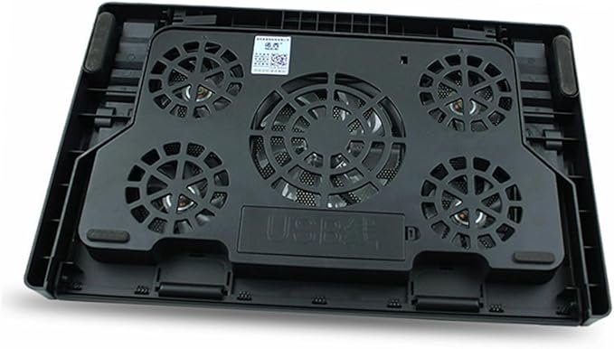 GALPADA USB Laptop Cooling Platform 5-Fan Cooler Stand Adjustable Multi-Angle Laptop Cooler Base with Anti-Skid Design for Gaming and Office Use