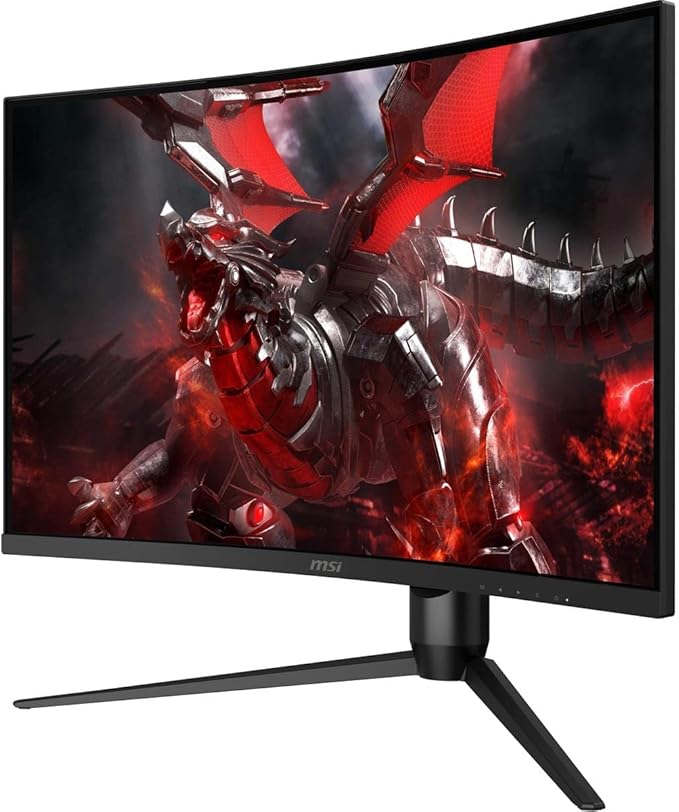 msi MAG27C6F 27-inch 1920 x 1080 (FHD) Rapid VA Gaming Monitor 180Hz Adaptive Sync 0.5ms HDMI Display-Port VESA Mountable Tilt