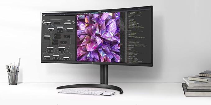 LG UltraWide QHD 34-Inch Curved Computer Monitor 34WQ73A-B IPS with HDR 10 Compatibility Built-In-KVM and USB Type-C Black