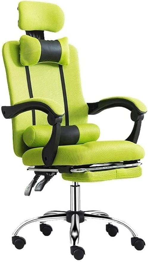 Office Chair Recliner Computer Chair Office Desk Chair Ergonomic Mesh Chair Lift Swivel Chair Work Game Chair Gaming Chair Chair (Color : Green) Needed