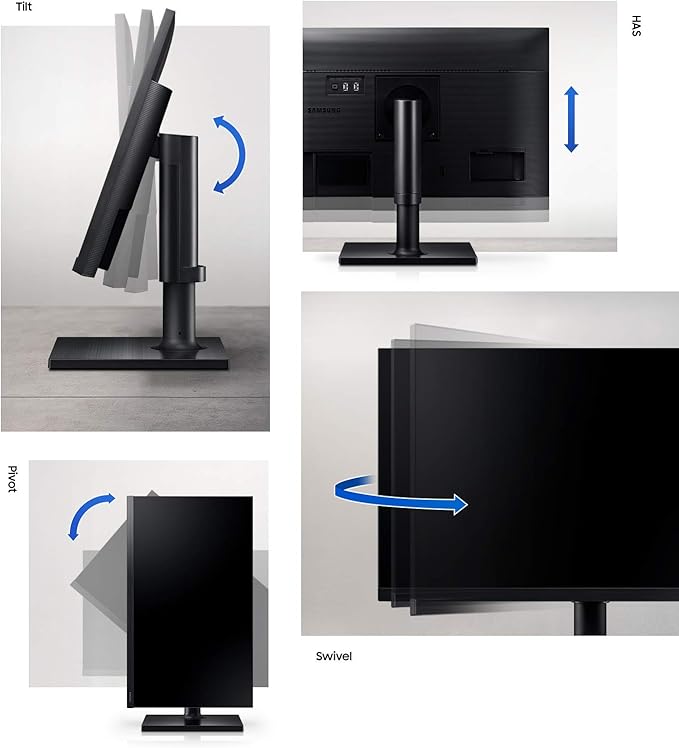 Samsung LF24T454FQNXGO-RB 24 T45F 1920x1080 75Hz IPS Panel Pro Monitor - Certified Refurbished