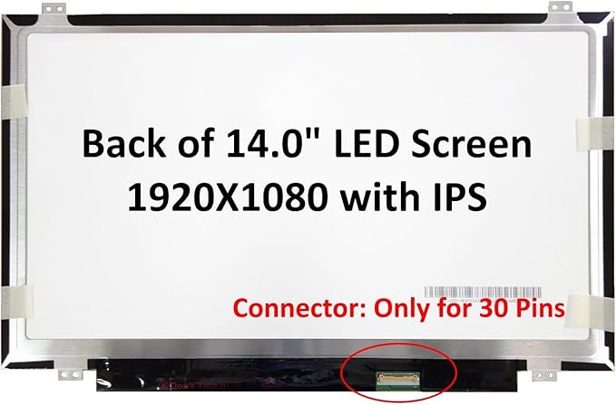 Generic New 14.0 inch IPS FHD (1080P) Laptop LED LCD Replacement Screen/Panel Compatible with B140HAN02.1/ B140HAN02.4