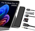 Surface Pro 12 USB Hub Adapter Docking Station with 4K HDMI USB-C Thunderbolt 4 (Display+Data+100W PD) 2 USB 3.0 3.5mm Audio SD/TF Card Slot Accessories for Surface Pro 12 inch 2025
