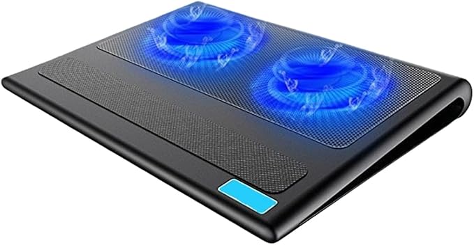 Efficient Cooling Fan Pad with Double Silents Operations for 12-16inch Laptops Including Antislip Base Heights and USB Connectivities Enhancing Comfort Quiet Coolers