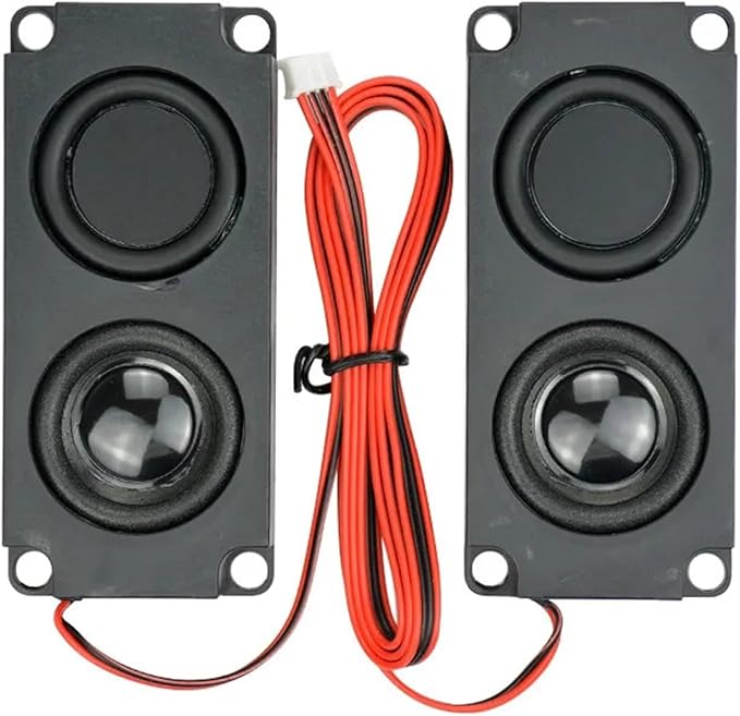 2Pcs Audio Portable Speakers 10045 LED TV Speaker 8 Ohm 5W Double Diaphragm Bass Computer Speaker DIY