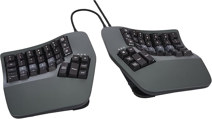 Advantage360 Dvorak Black Keycap Set - PBT Plastic | Dye-Sublimated Legends | 92 Key Set | Logo Keycap Puller